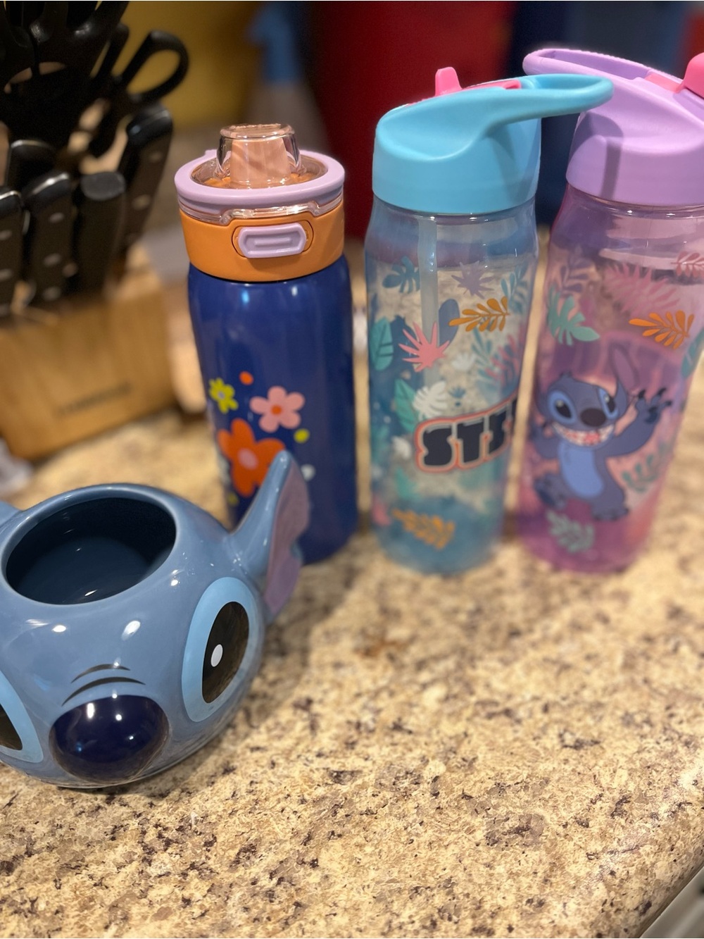 Cat & Jack Kids Drink Bottle Set - Blue, Purple, Pink, Teal